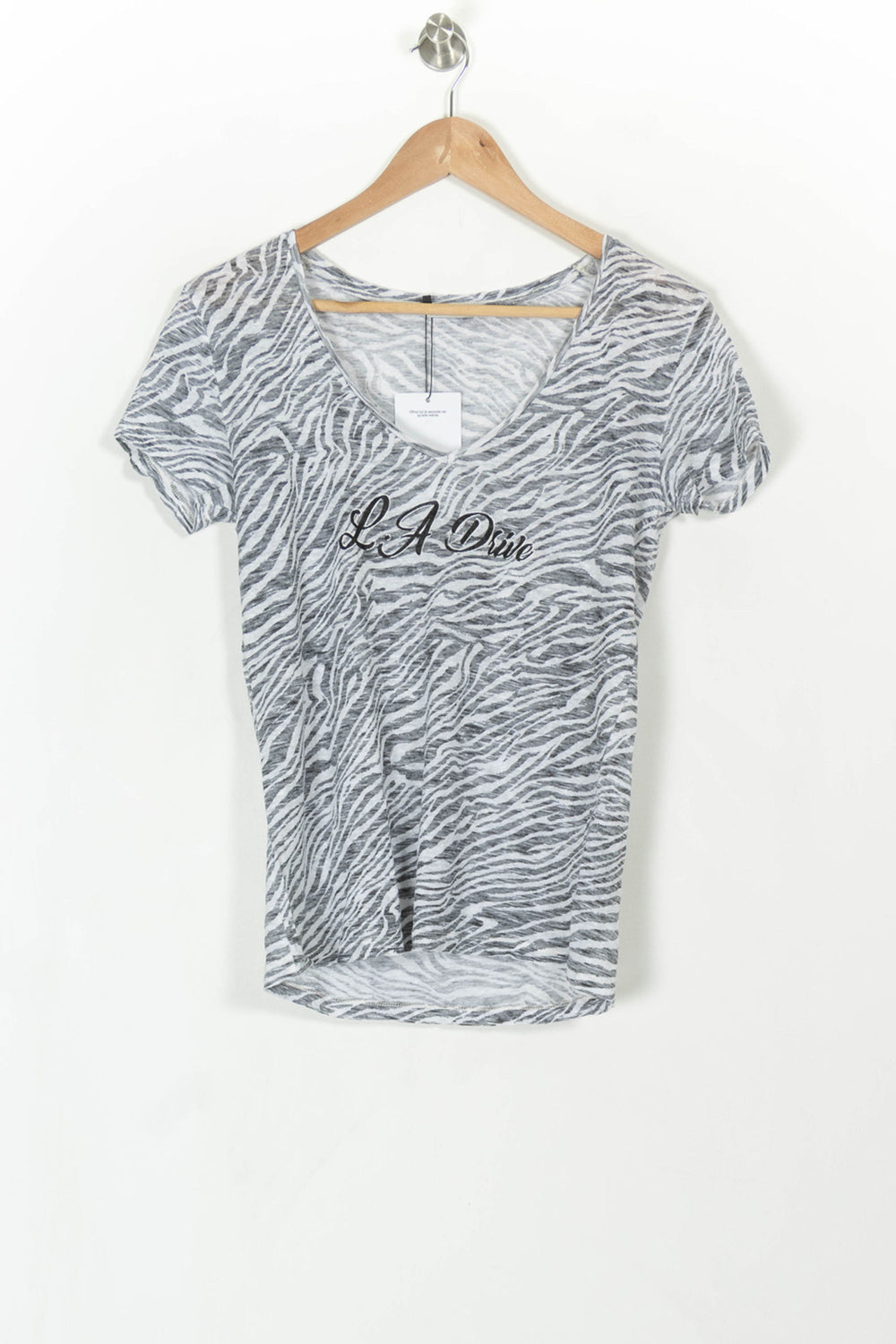 Tee-shirt Blanc et Gris - Taille S/36 de la marque IKKS | PARAD85374 - Vendu par Paradigme - Image 2