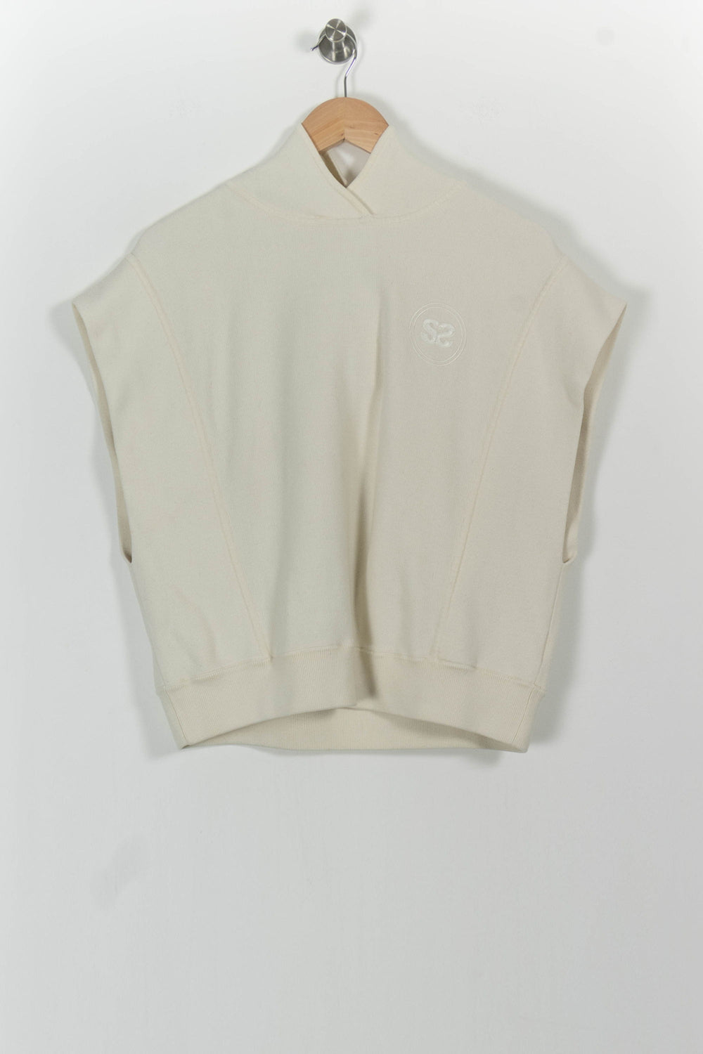 Sweat Sans Manches Beige - Taille L/40 de la marque Sandro | PARAD85431 - Vendu par Paradigme - Image 2