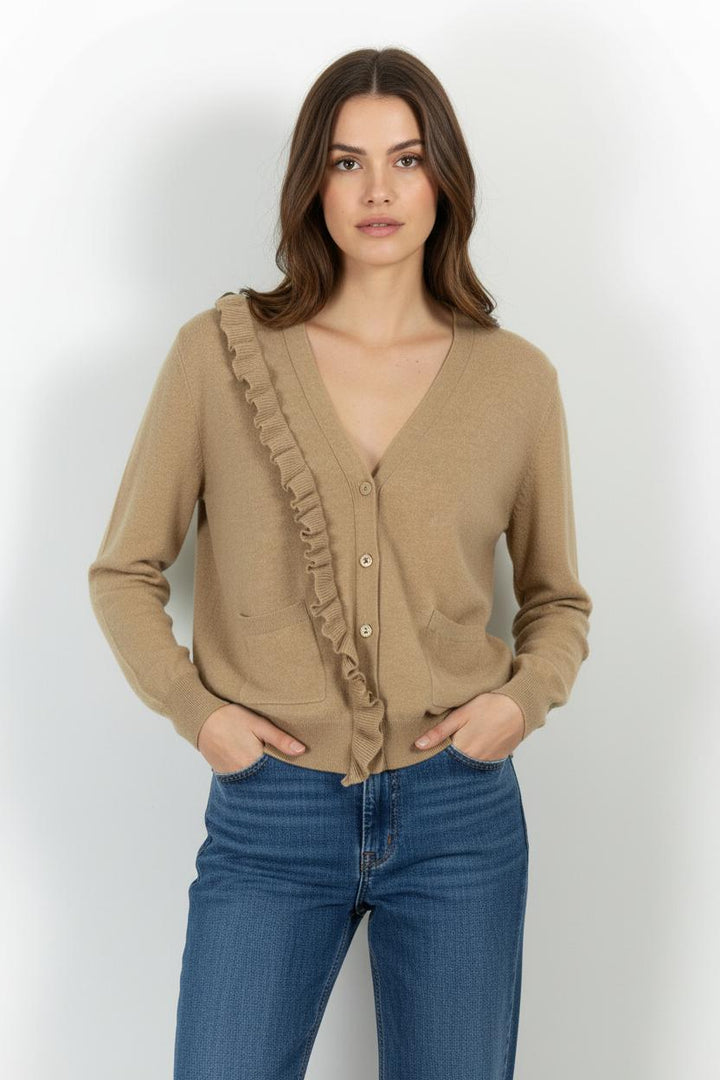 Cardigan Marron - Taille L/40 de la marque Sandro | PARAD85442 - Vendu par Paradigme - Image 1