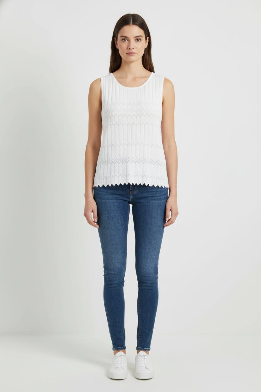 Débardeur Blanc - Taille L/40 de la marque Rodier | PARAD85471 - Vendu par Paradigme - Image 1