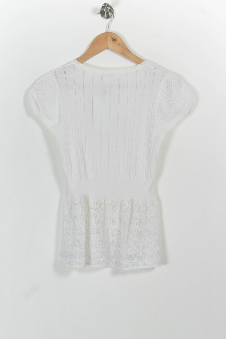 Cardigan Blanc - Taille M/38 de la marque Rodier | PARAD85472 - Vendu par Paradigme - Image 4