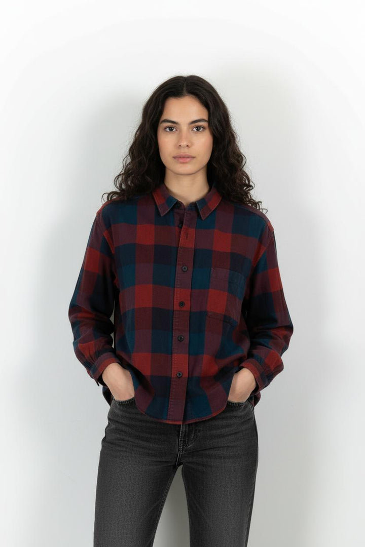 Chemise à carreaux Rouge et Bleu - Taille XL/42 de la marque Comptoir des Cotonniers | PARAD85477 - Vendu par Paradigme - Image 1