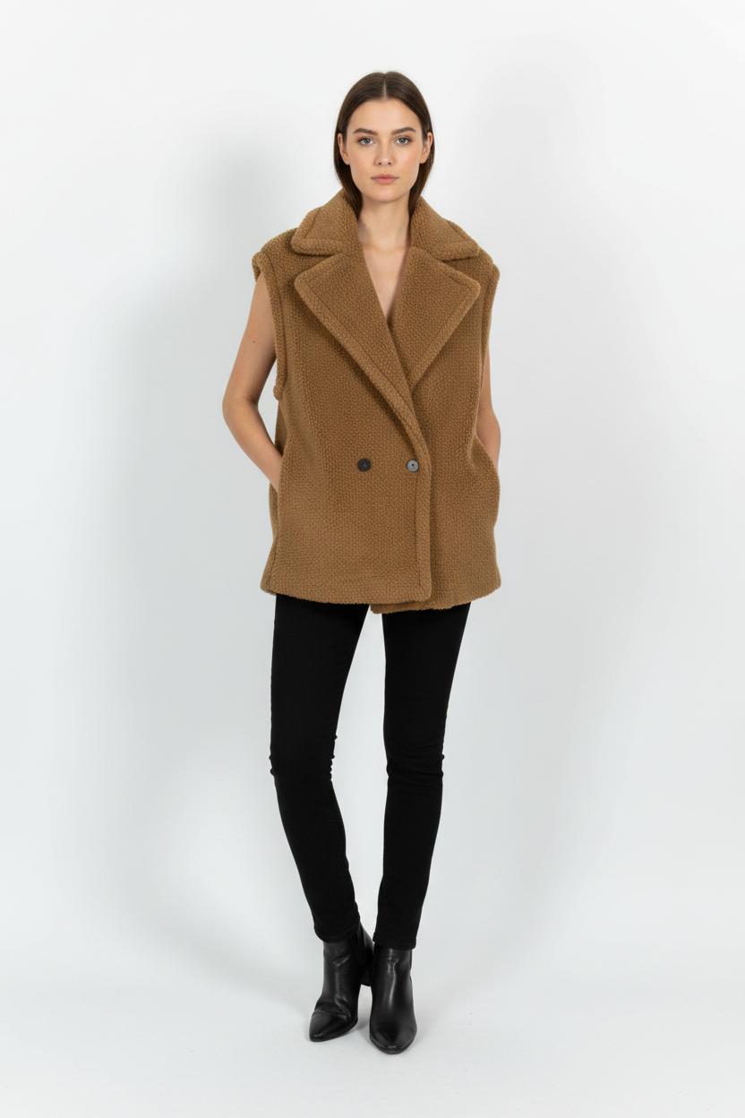 Gilet Sans Manches Marron - Taille S/36 de la marque Diega | PARAD85485 - Vendu par Paradigme - Image 1
