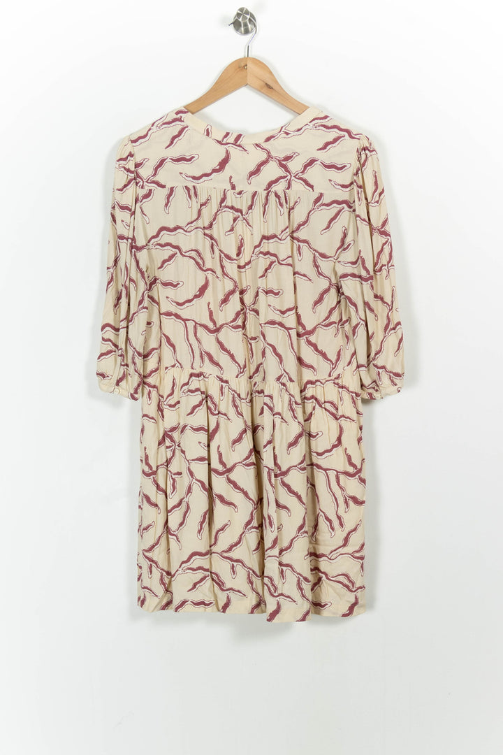 Robe Courte Beige et Bordeaux - Taille S/36 de la marque ba&sh | PARAD85487 - Vendu par Paradigme - Image 4