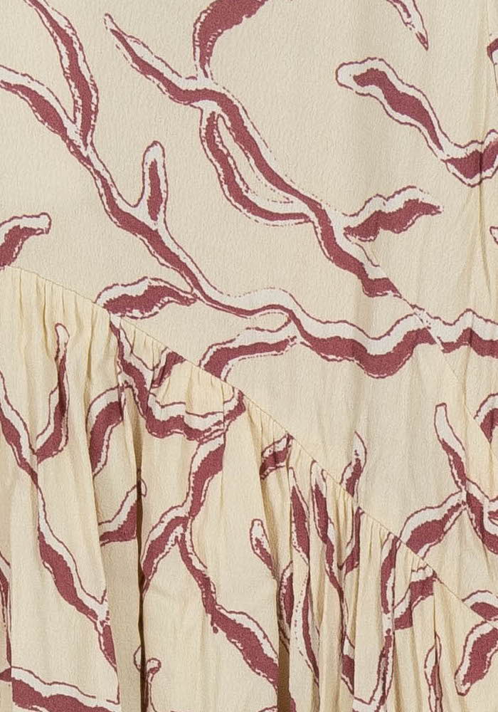 Robe Courte Beige et Bordeaux - Taille S/36 de la marque ba&sh | PARAD85487 - Vendu par Paradigme - Image 3