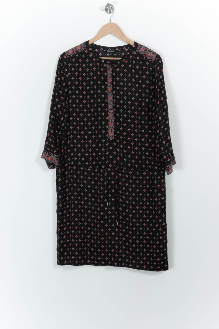 Robe Droite Noire et Rose - Taille XL/42 de la marque Caroll | PARAD85493 - Vendu par Paradigme - Image 2