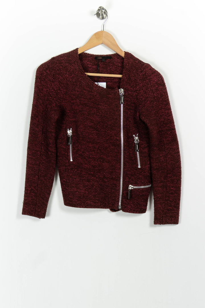 Blouson Bordeaux - Taille S/36 de la marque Maje | PARAD85496 - Vendu par Paradigme - Image 2