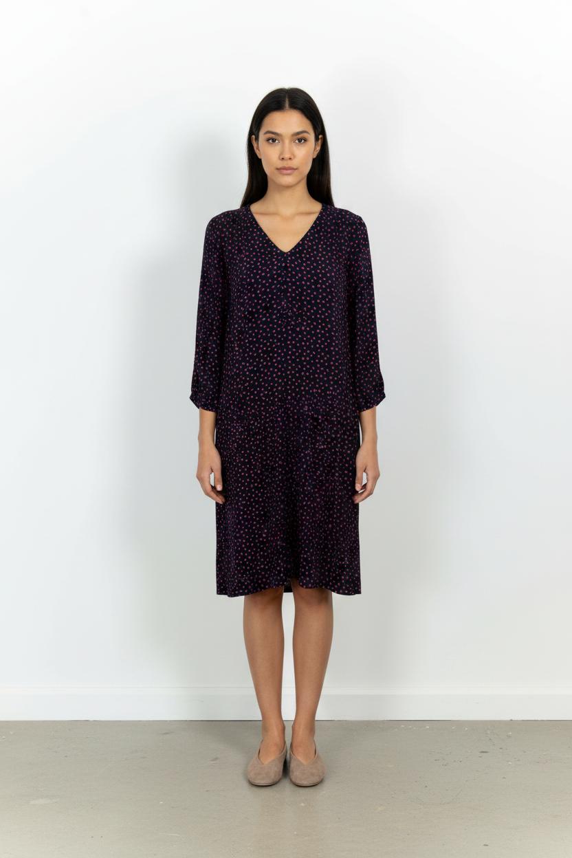 Robe Mi-longue Bleu Marine et Rouge - Taille XL/42 de la marque Caroll | PARAD85500 - Vendu par Paradigme - Image 1
