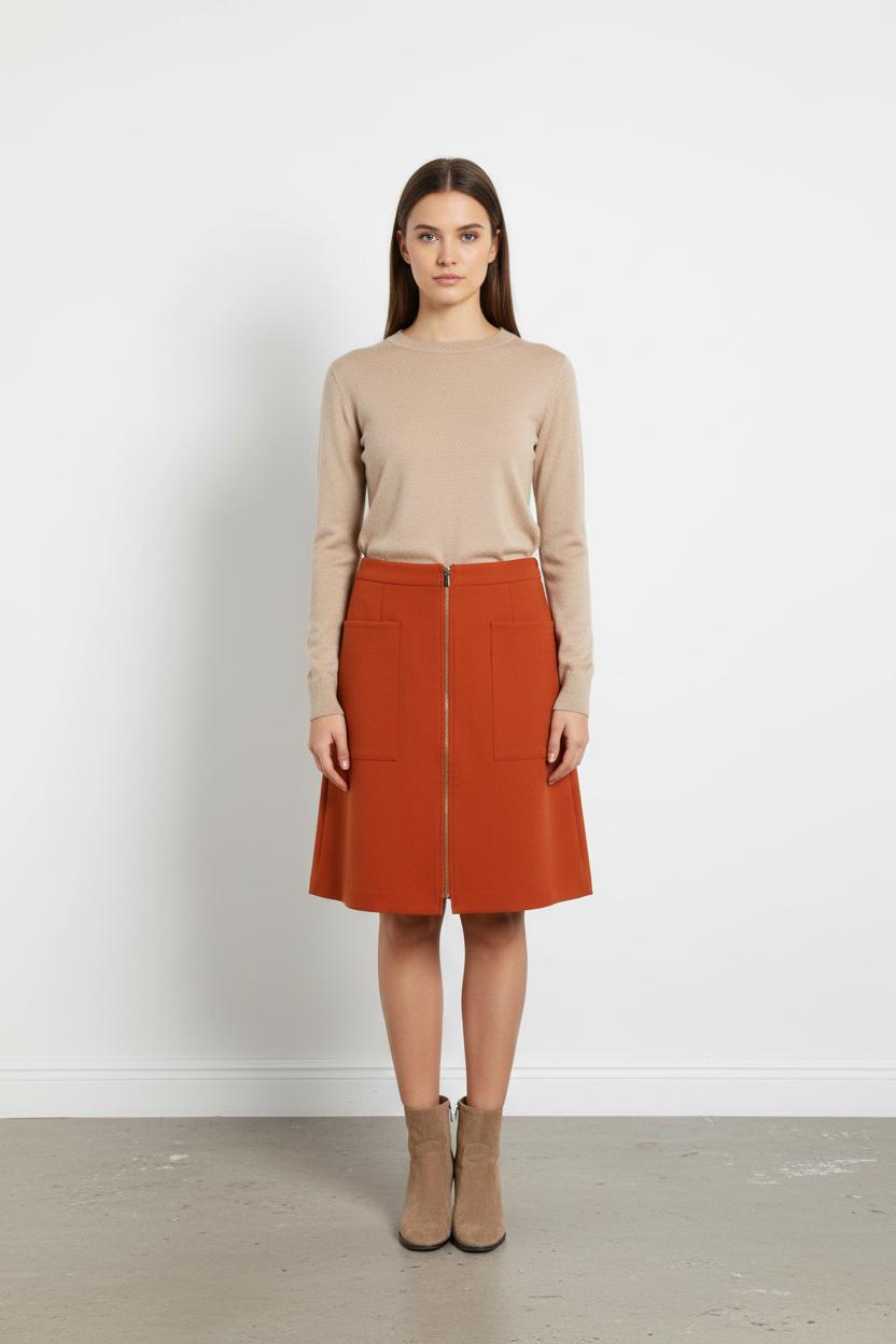 Jupe Courte Orange - Taille XXL/44 de la marque Caroll | PARAD85503 - Vendu par Paradigme - Image 1