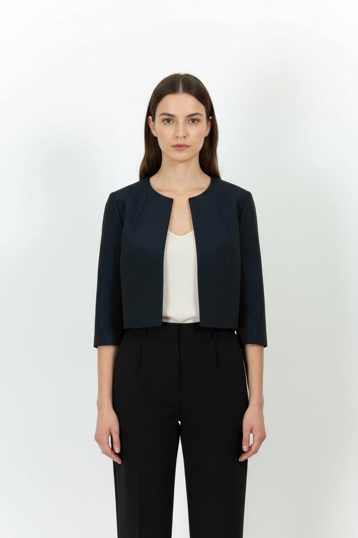 Veste Courte Bleue - Taille XL/42 de la marque Tara Jarmon | PARAD85504 - Vendu par Paradigme - Image 1