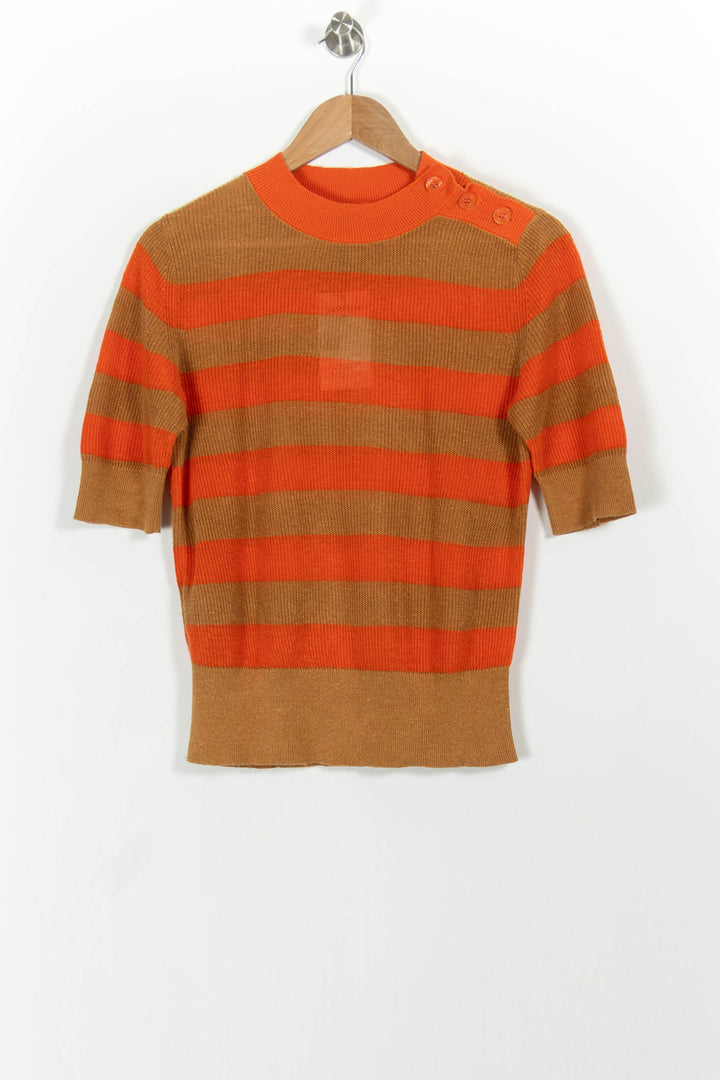 Pull Marron et Orange - Taille M/38 de la marque Comptoir des Cotonniers | PARAD85507 - Vendu par Paradigme - Image 2