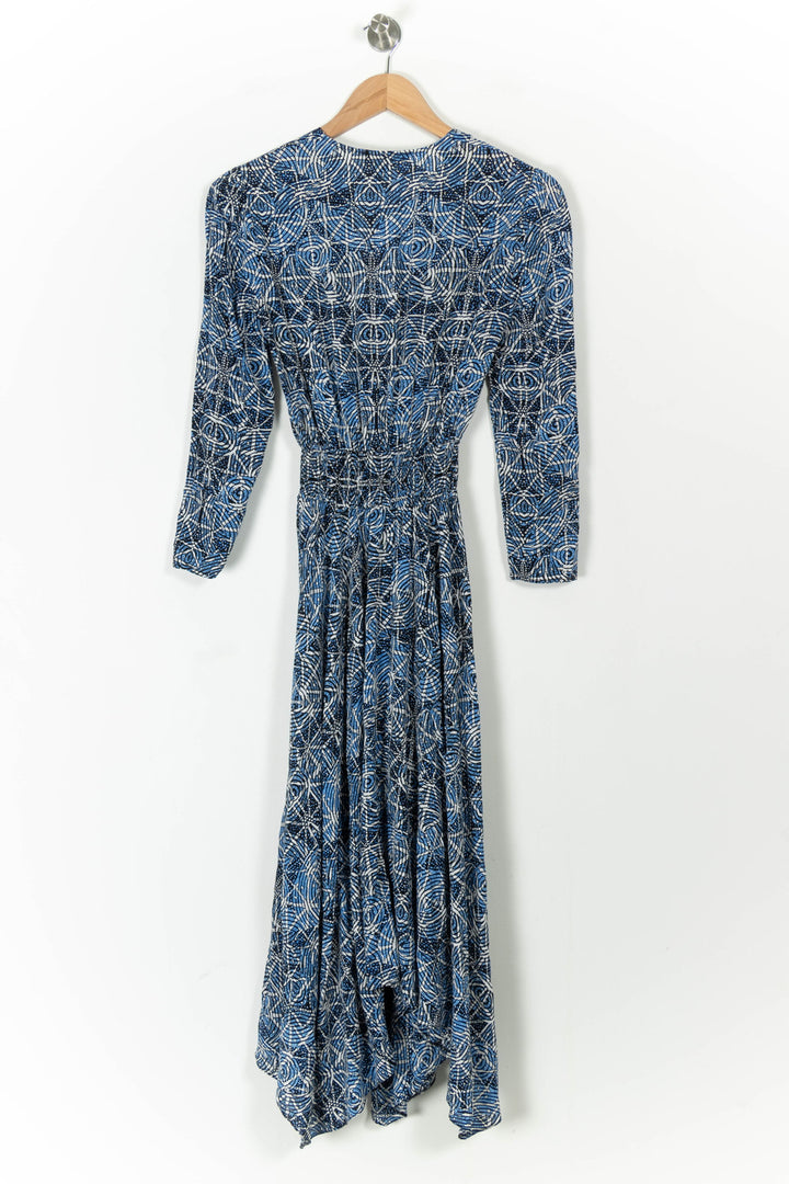 Robe longue bleue et blanche - Taille XS/34 de la marque Maje | PARAD85520 - Vendu par Paradigme - Image 4