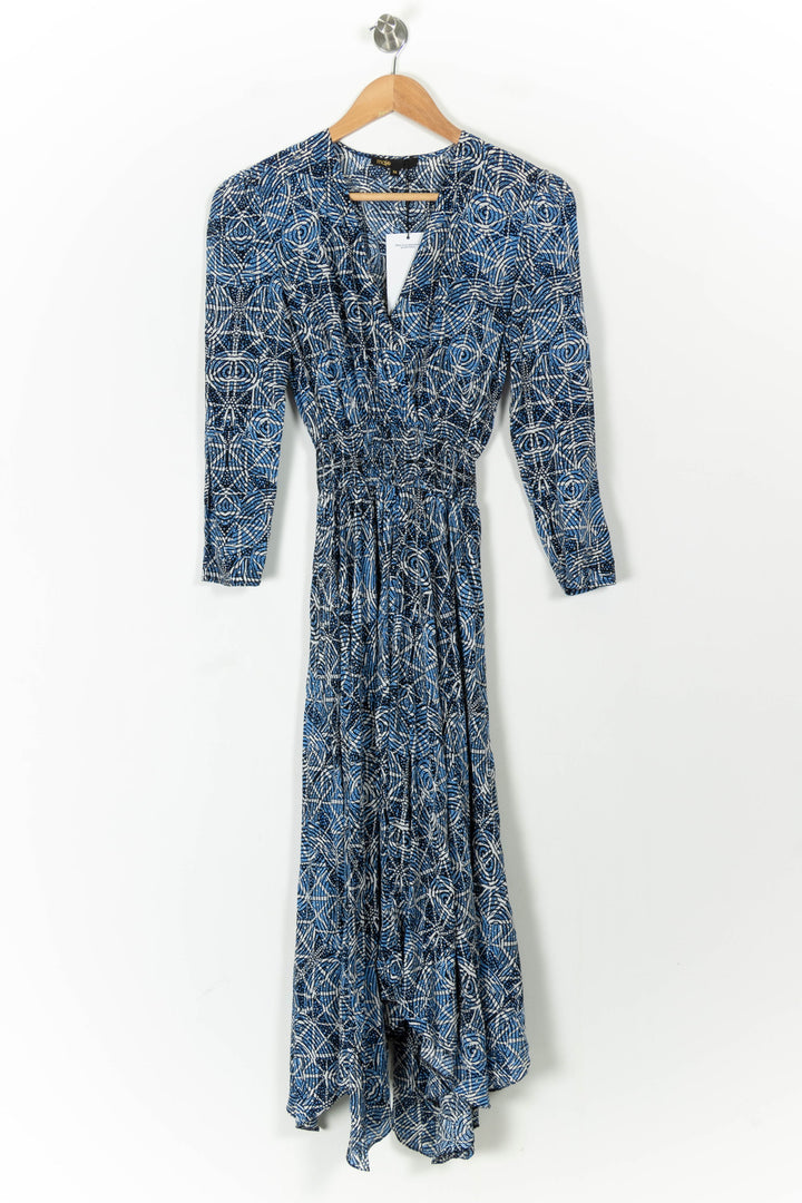 Robe longue bleue et blanche - Taille XS/34 de la marque Maje | PARAD85520 - Vendu par Paradigme - Image 2