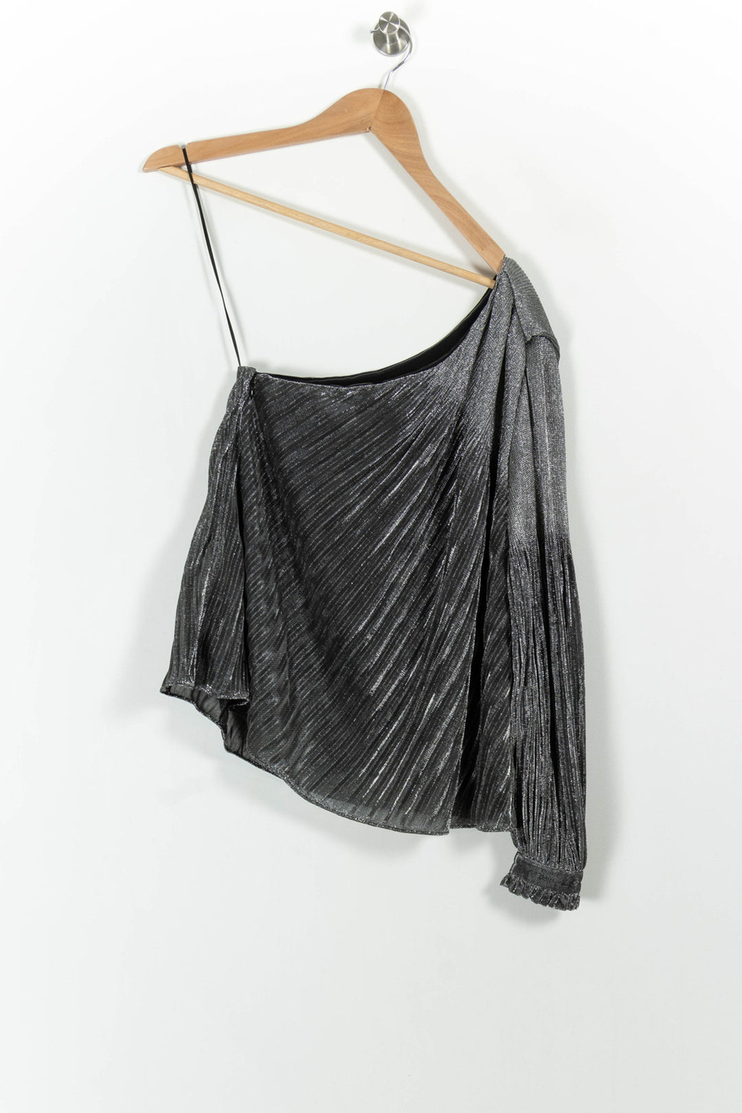 Blouse Asymétrique Grise - Taille S/36 de la marque Claudie Pierlot | PARAD85523 - Vendu par Paradigme - Image 2