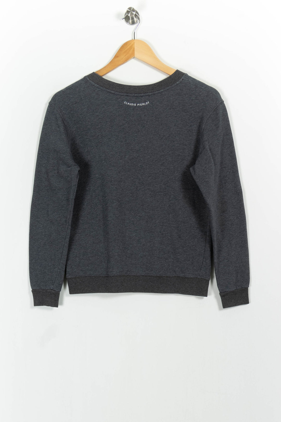 Sweatshirt Gris et Blanc - Taille S/36 de la marque Claudie Pierlot | PARAD85526 - Vendu par Paradigme - Image 4