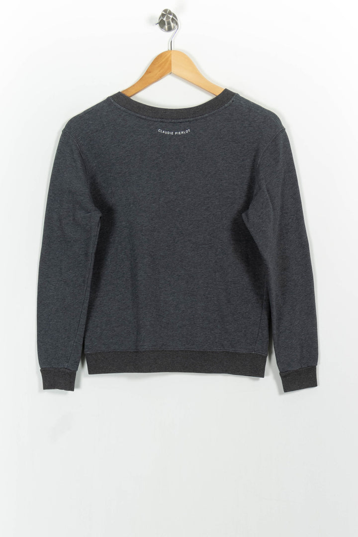 Sweatshirt Gris et Blanc - Taille S/36 de la marque Claudie Pierlot | PARAD85526 - Vendu par Paradigme - Image 4
