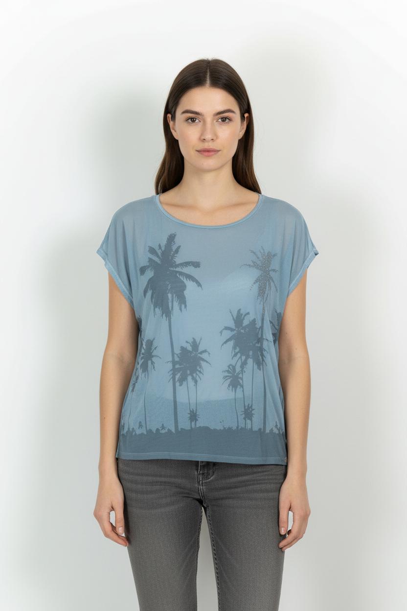 T-shirt Bleu - Taille S/36 de la marque IKKS | PARAD85529 - Vendu par Paradigme - Image 1