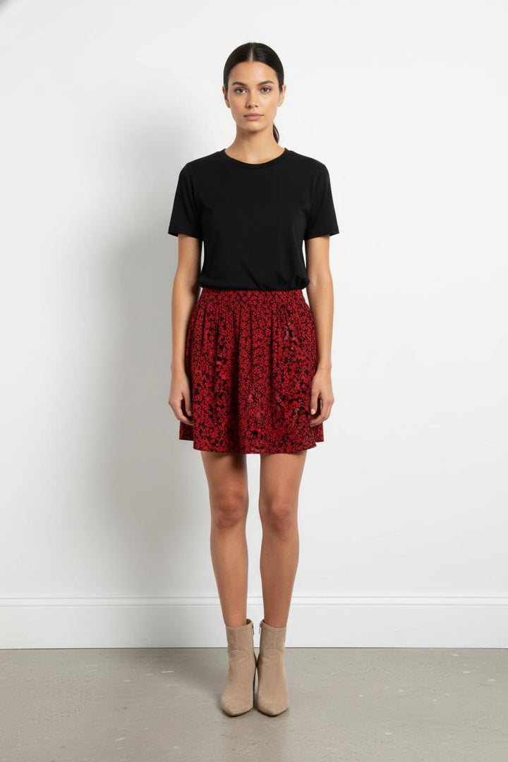 Jupe Courte Rouge et Noire - Taille S/36 de la marque Zadig&Voltaire | PARAD85531 - Vendu par Paradigme - Image 1