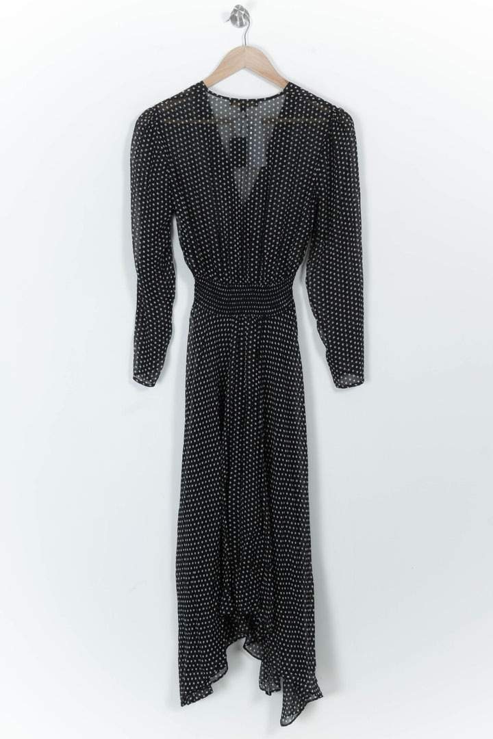 Robe Midi Noire et Blanche - Taille XS/34 de la marque Maje | PARAD85533 - Vendu par Paradigme - Image 4