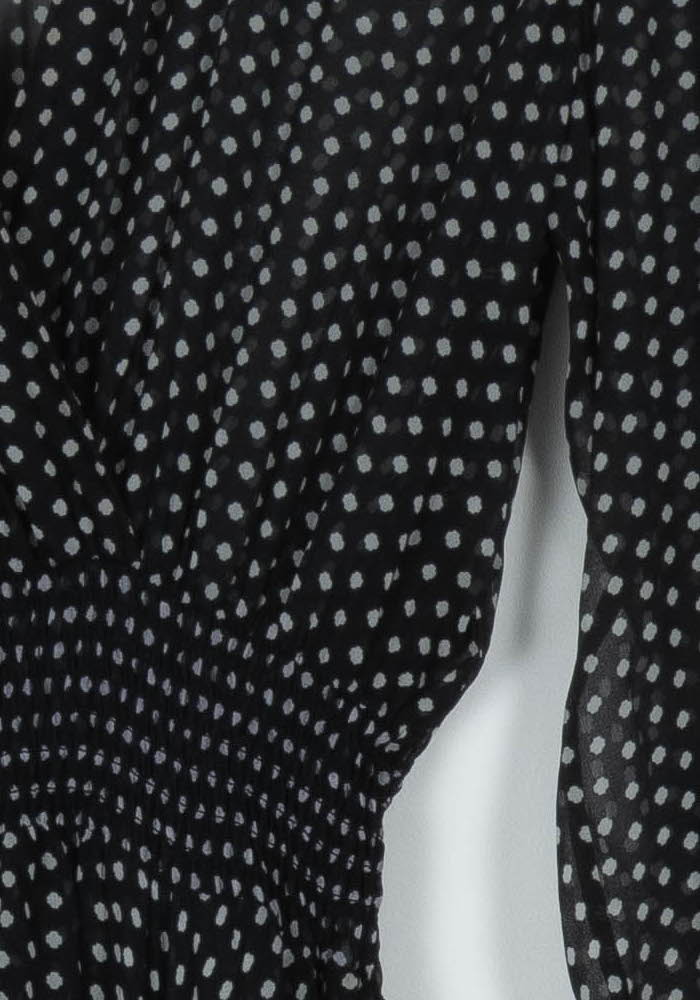 Robe Midi Noire et Blanche - Taille XS/34 de la marque Maje | PARAD85533 - Vendu par Paradigme - Image 3