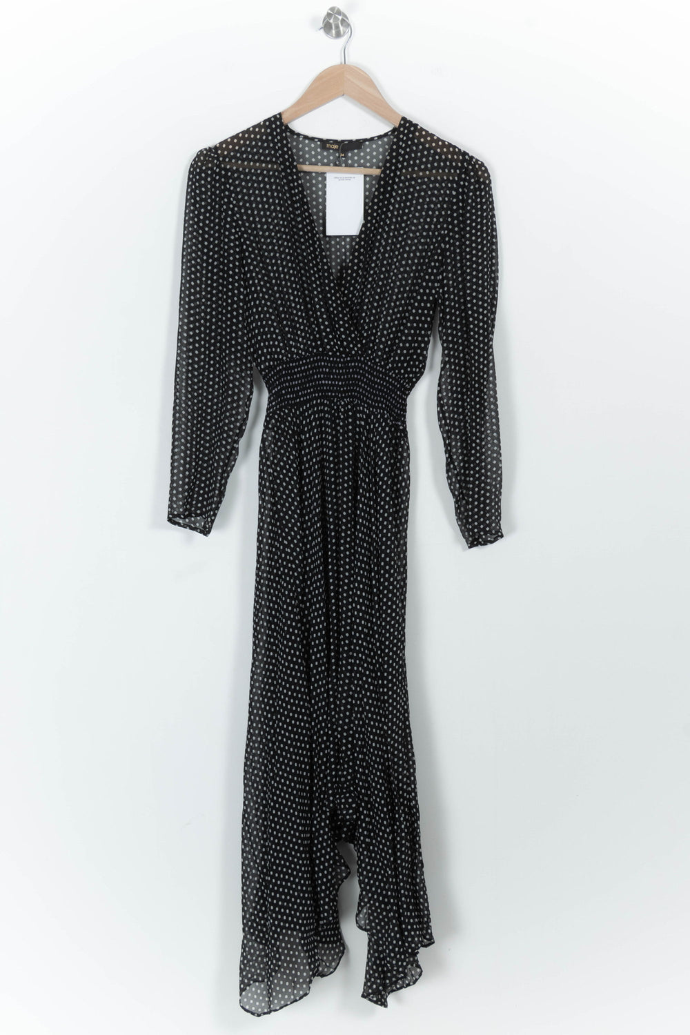 Robe Midi Noire et Blanche - Taille XS/34 de la marque Maje | PARAD85533 - Vendu par Paradigme - Image 2