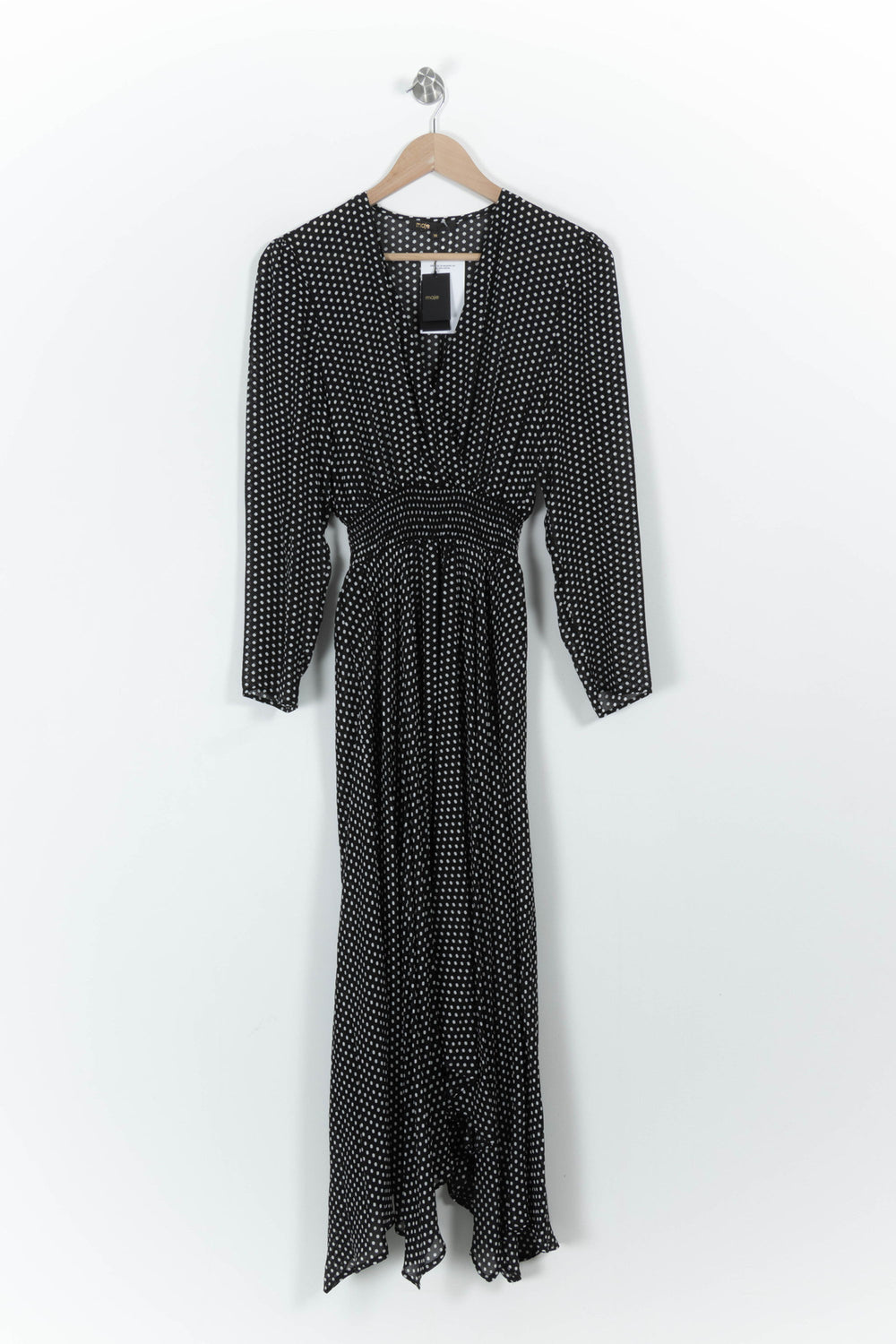 Robe Midi Noire et Blanche - Taille S/36 de la marque Maje | PARAD85534 - Vendu par Paradigme - Image 2