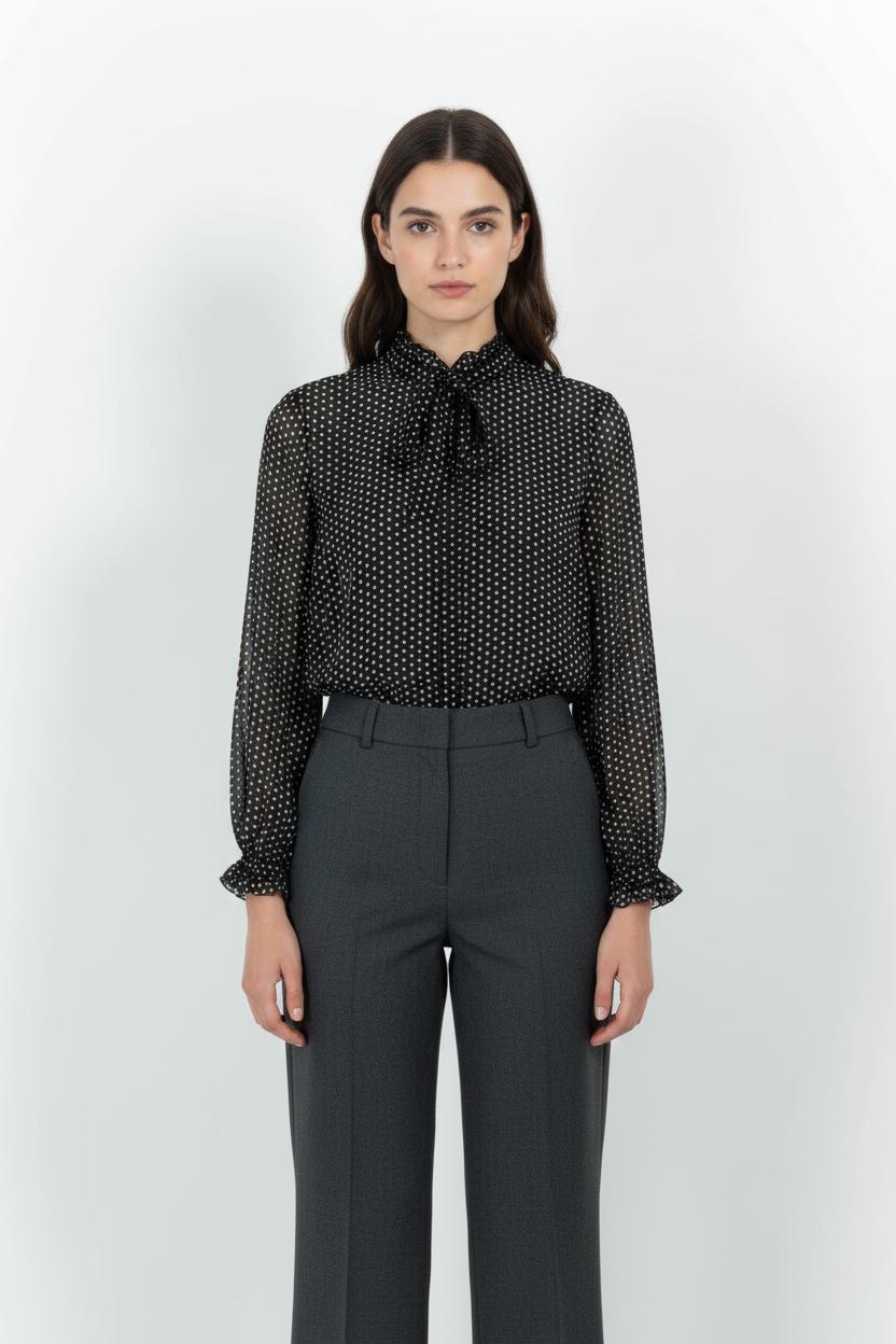 Blouse Noire et Blanche - Taille S/36 de la marque Maje | PARAD85536 - Vendu par Paradigme - Image 1