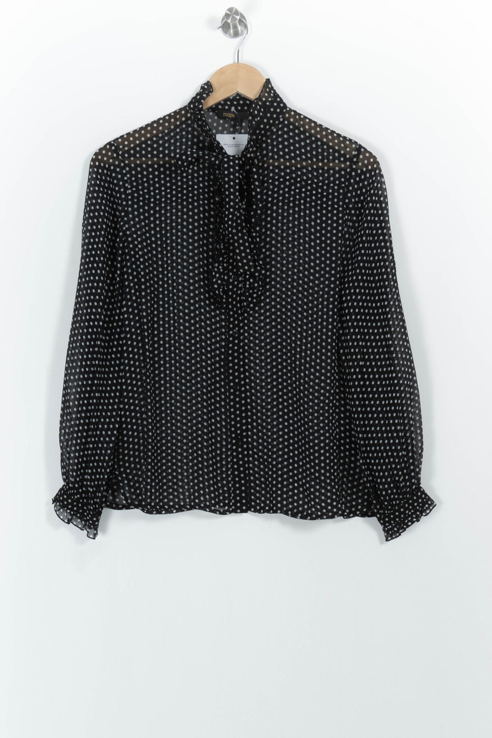 Blouse Noire et Blanche - Taille S/36 de la marque Maje | PARAD85536 - Vendu par Paradigme - Image 2