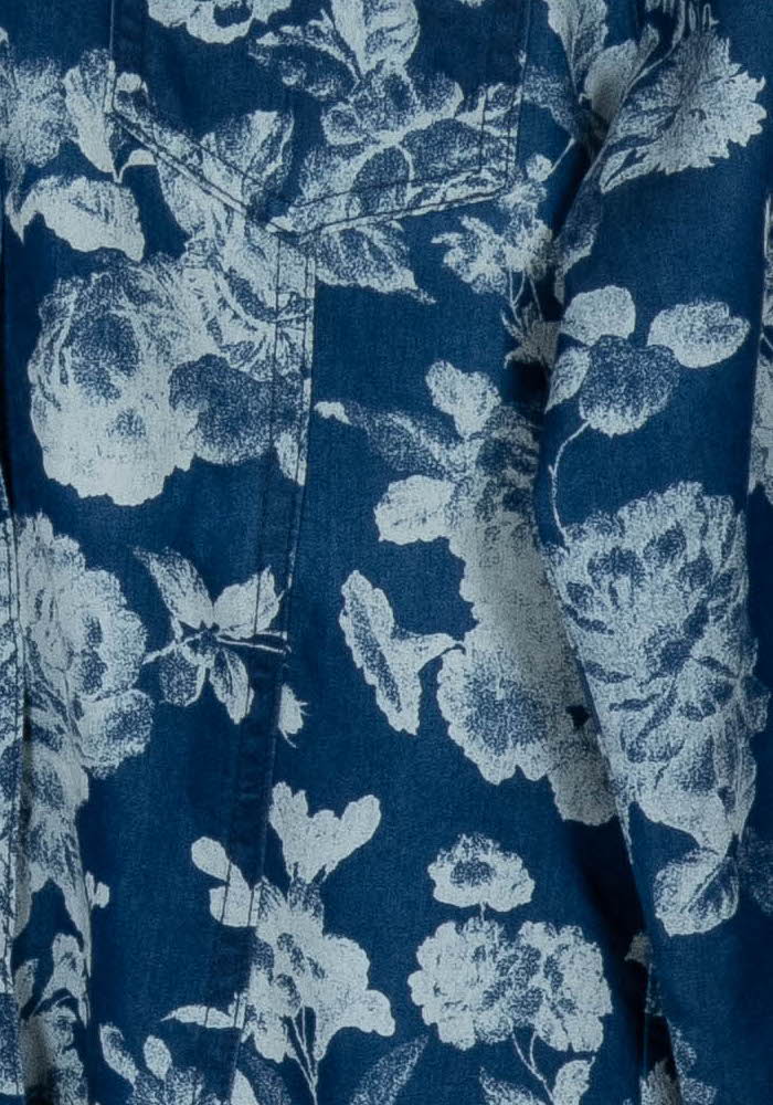 Chemise Fleurie Bleue et Blanche - Taille M/38 de la marque Pablo | PARAD85540 - Vendu par Paradigme - Image 3