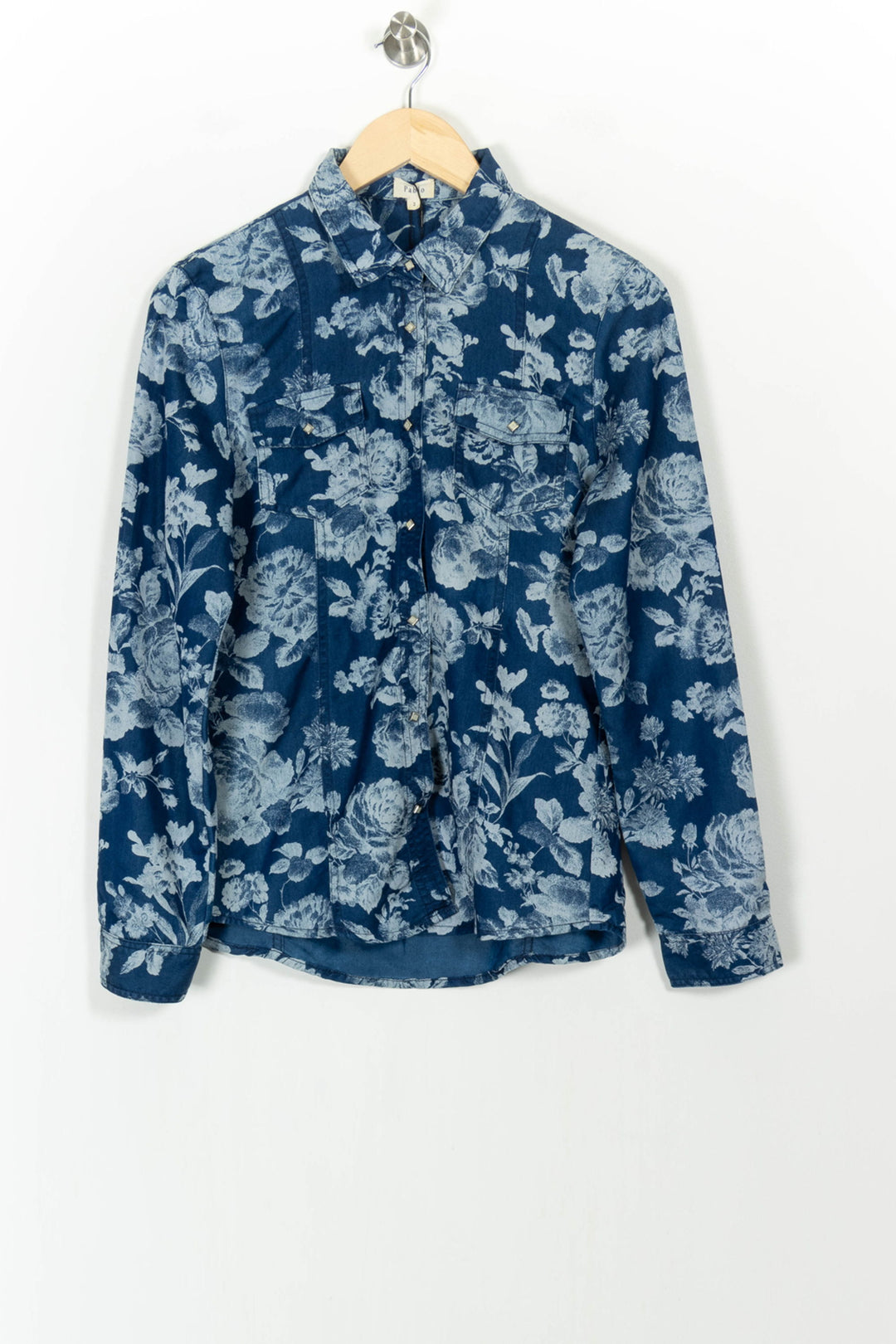 Chemise Fleurie Bleue et Blanche - Taille M/38 de la marque Pablo | PARAD85540 - Vendu par Paradigme - Image 2