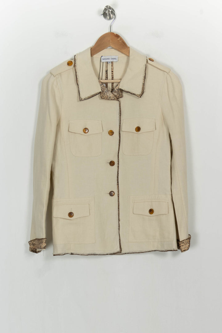 Veste Beige - Taille M/38 de la marque Gerard Darel | PARAD85548 - Vendu par Paradigme - Image 2