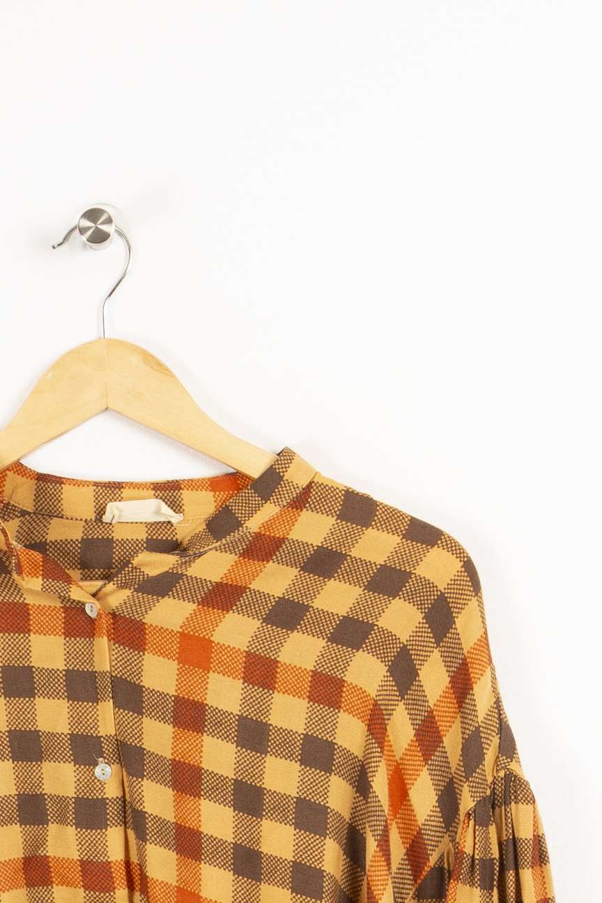 Chemise à motif rayé et à carreaux marron - M / 38