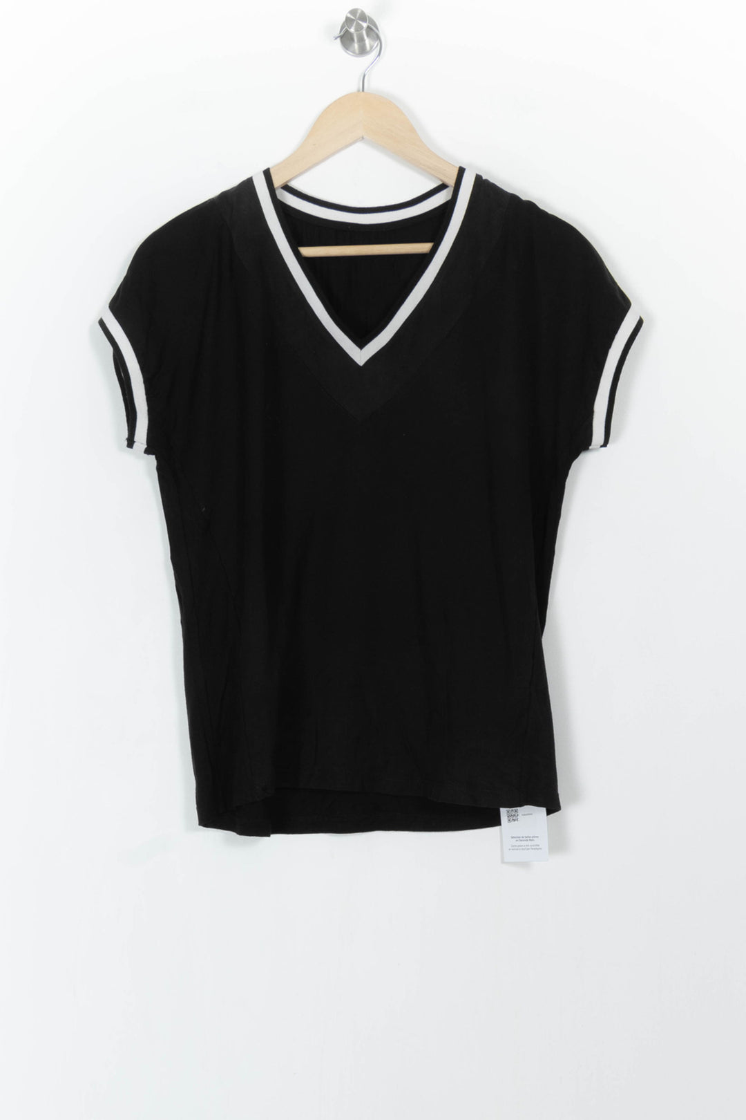 Tee-shirt noir et blanc - Taille S/36 de la marque IKKS | PARAD85552 - Vendu par Paradigme - Image 2