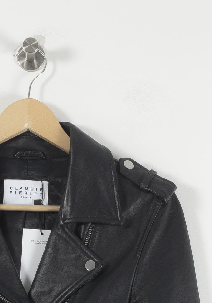 Perfecto Noir - Taille M/38 de la marque Claudie Pierlot | PARAD85554 - Vendu par Paradigme - Image 3