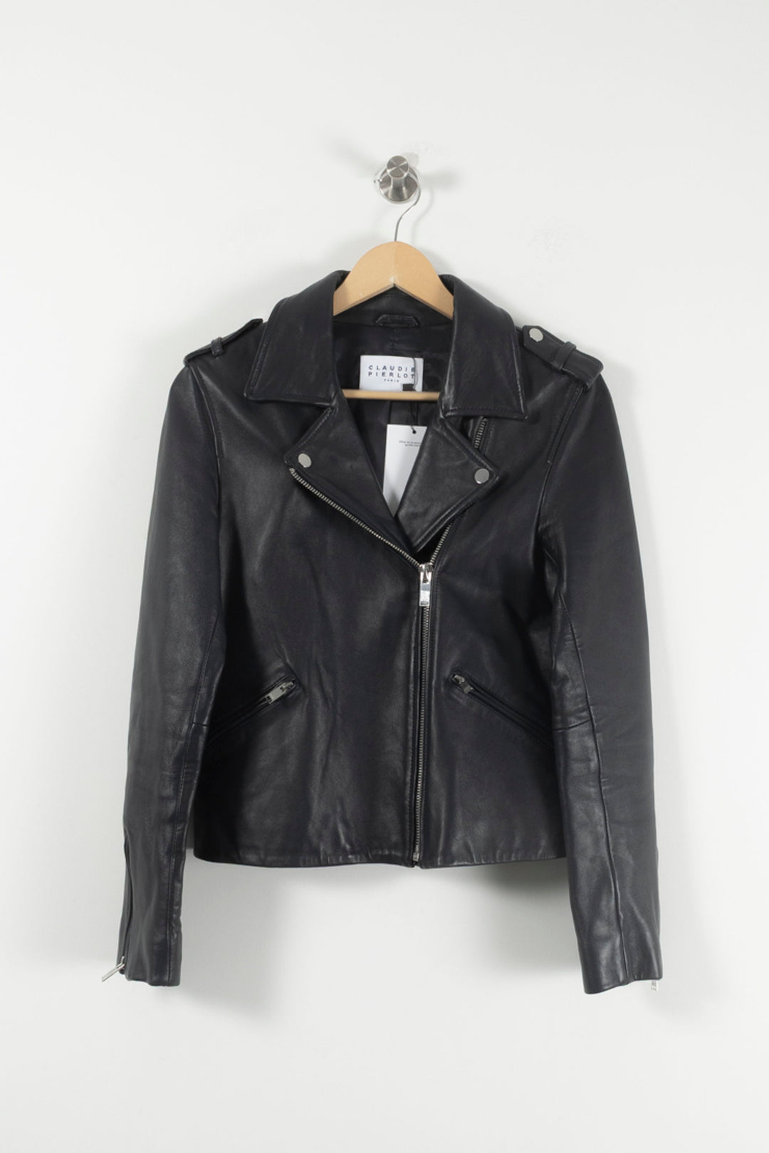 Perfecto Noir - Taille M/38 de la marque Claudie Pierlot | PARAD85554 - Vendu par Paradigme - Image 2