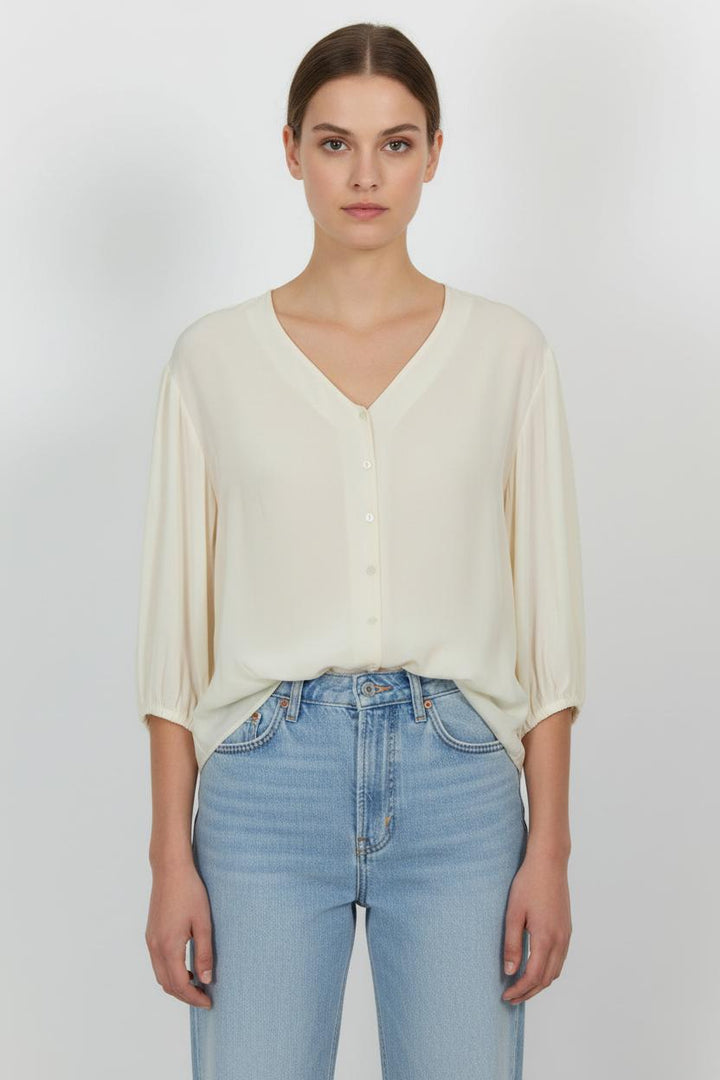 Blouse Beige - Taille S/36 de la marque ba&sh | PARAD85560 - Vendu par Paradigme - Image 1