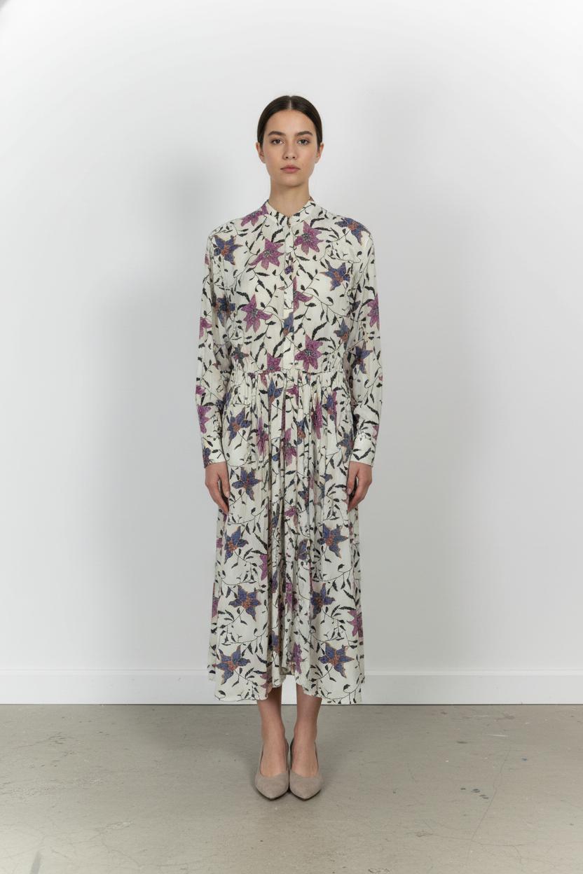 Robe Longue Blanche et Violette - Taille S/36 de la marque Isabel Marant étoile | PARAD85561 - Vendu par Paradigme - Image 1