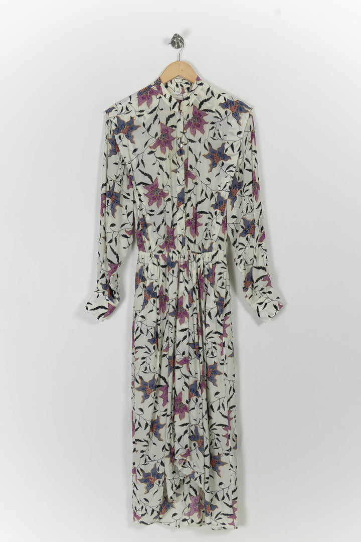Robe Longue Blanche et Violette - Taille S/36 de la marque Isabel Marant étoile | PARAD85561 - Vendu par Paradigme - Image 2