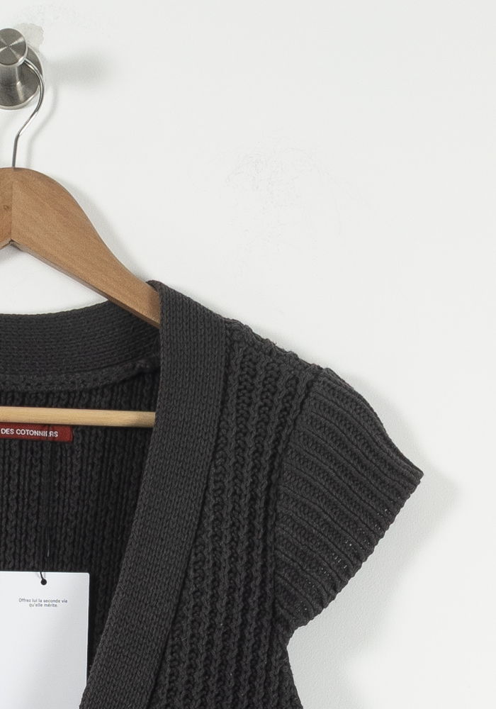 Gilet Long Gris - Taille S/36 de la marque Comptoir des Cotonniers | PARAD85564 - Vendu par Paradigme - Image 3