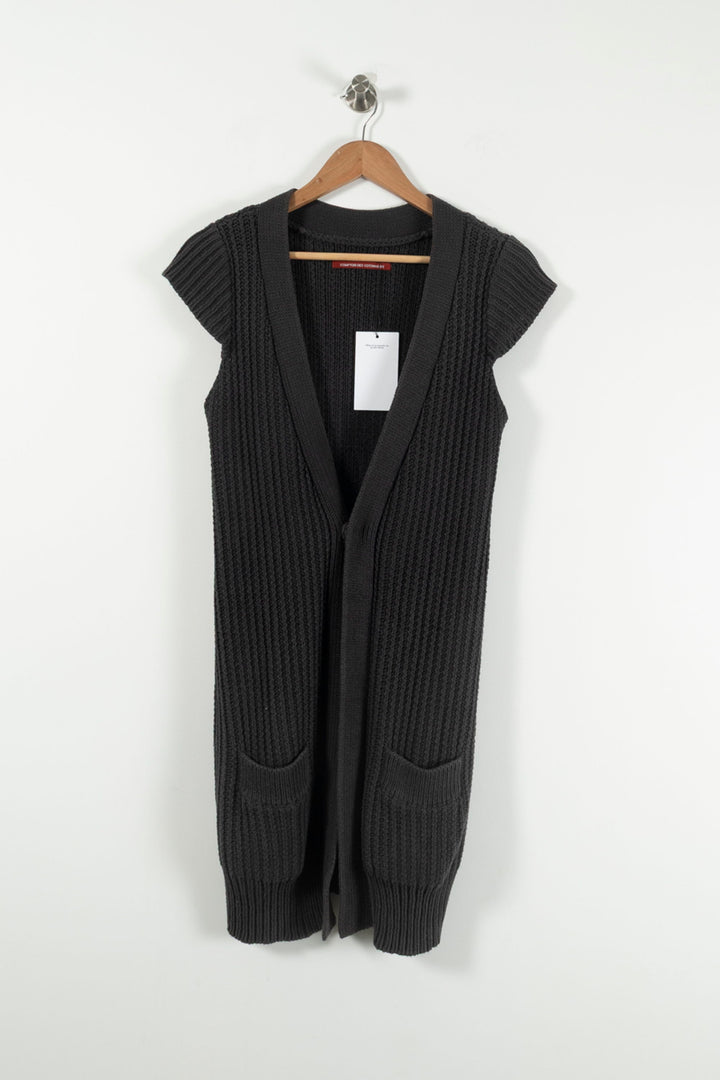 Gilet Long Gris - Taille S/36 de la marque Comptoir des Cotonniers | PARAD85564 - Vendu par Paradigme - Image 2