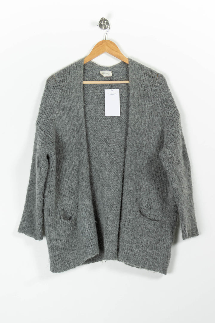 Cardigan Gris - Taille M/38 de la marque American Vintage | PARAD85565 - Vendu par Paradigme - Image 2