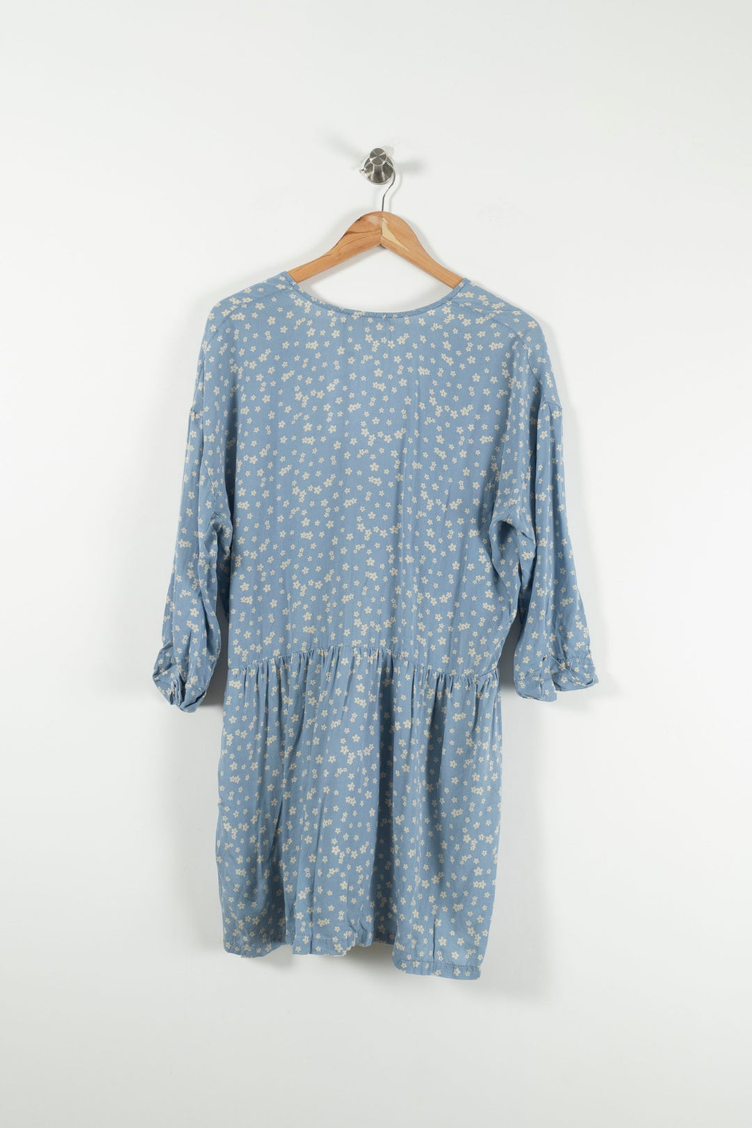 Robe Fleurie Bleue - Taille M/38 de la marque American Vintage | PARAD85567 - Vendu par Paradigme - Image 4