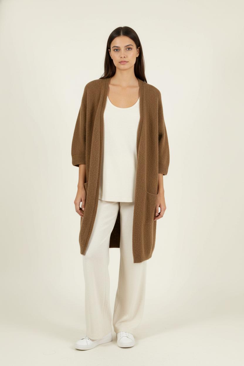 Cardigan Marron - Taille XS/34 de la marque American Vintage | PARAD85569 - Vendu par Paradigme - Image 1