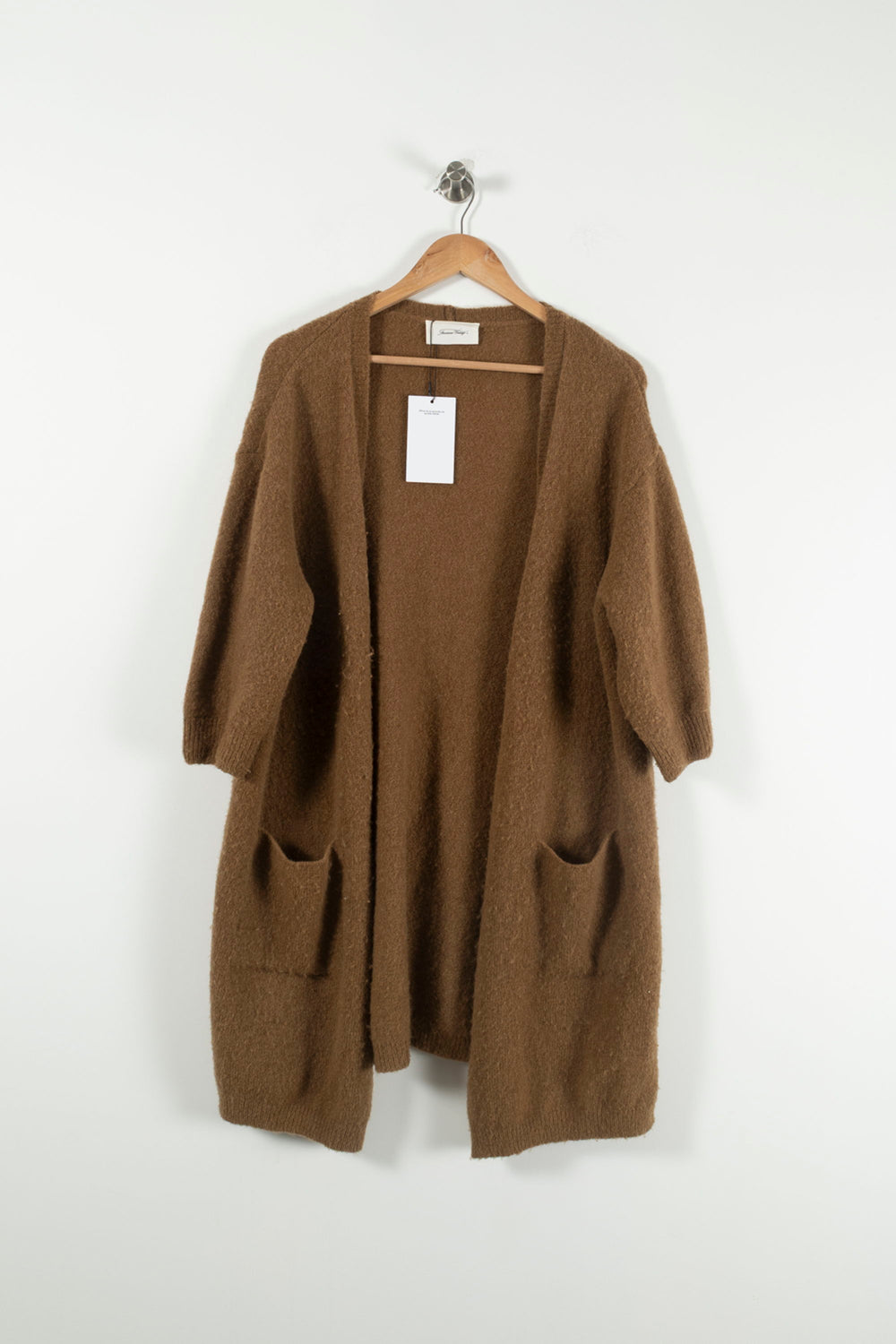 Cardigan Marron - Taille XS/34 de la marque American Vintage | PARAD85569 - Vendu par Paradigme - Image 2