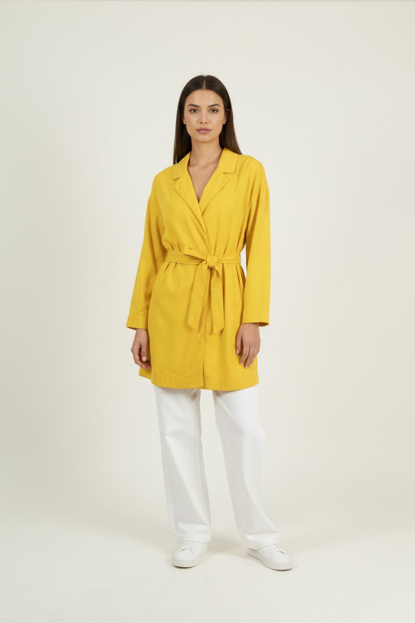 Trench Jaune - Taille S/36 de la marque American Vintage | PARAD85572 - Vendu par Paradigme - Image 1