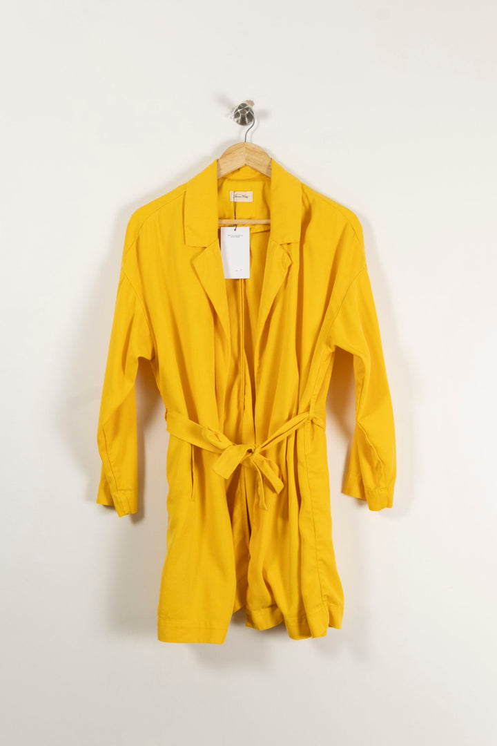 Trench Jaune - Taille S/36 de la marque American Vintage | PARAD85572 - Vendu par Paradigme - Image 2