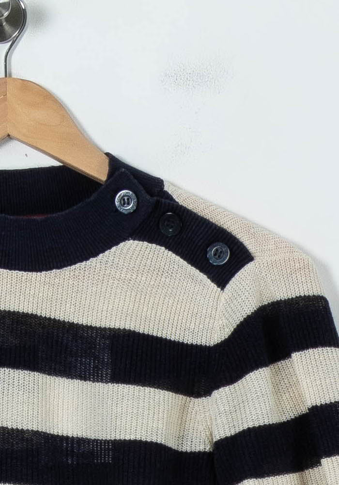 Pull Rayé Noir et Beige - Taille M/38 de la marque Comptoir des Cotonniers | PARAD85577 - Vendu par Paradigme - Image 3