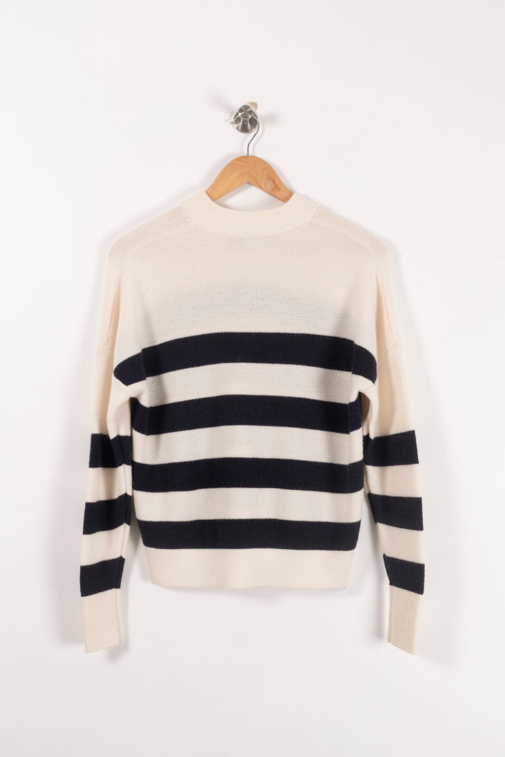 Pull Rayé Beige et Noir - Taille S/36 de la marque Comptoir des Cotonniers | PARAD85578 - Vendu par Paradigme - Image 4