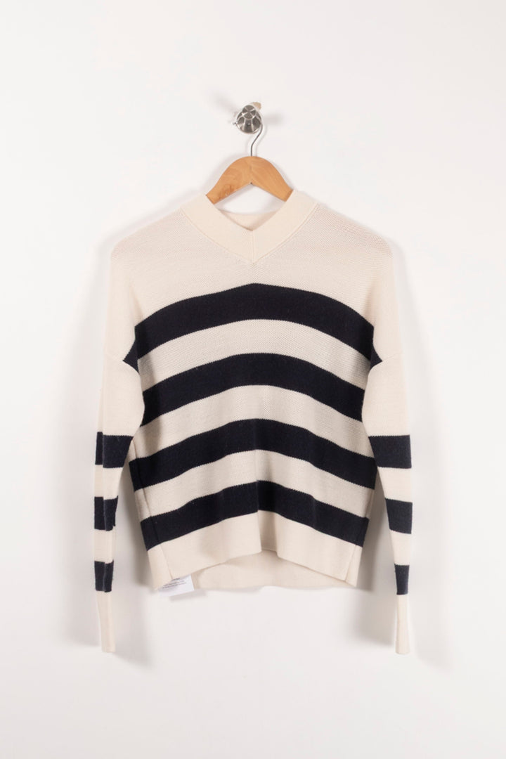 Pull Rayé Beige et Noir - Taille S/36 de la marque Comptoir des Cotonniers | PARAD85578 - Vendu par Paradigme - Image 2