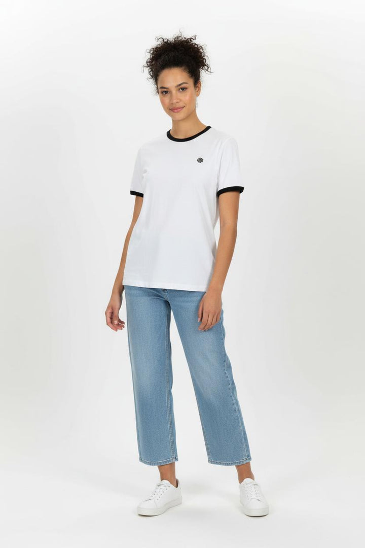 Tee shirt Blanc et Noir - Taille L/40 de la marque Maje | PARAD85586 - Vendu par Paradigme - Image 1